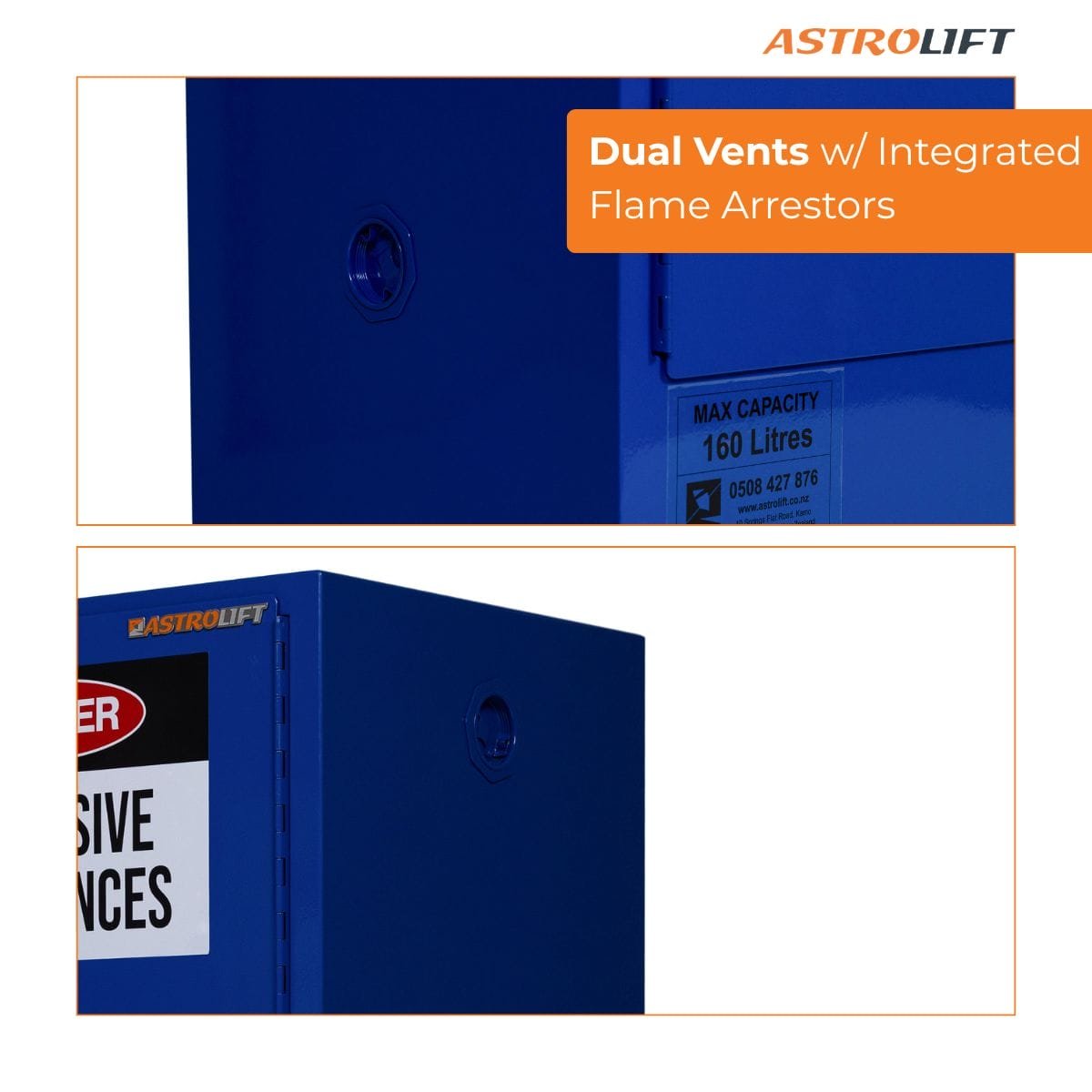 Buy Corrosive Storage Cabinet  in Safety and Protection available at Astrolift NZ